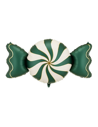 Aluminijast balon Bonbon bež in zelen 113 x 54 cm