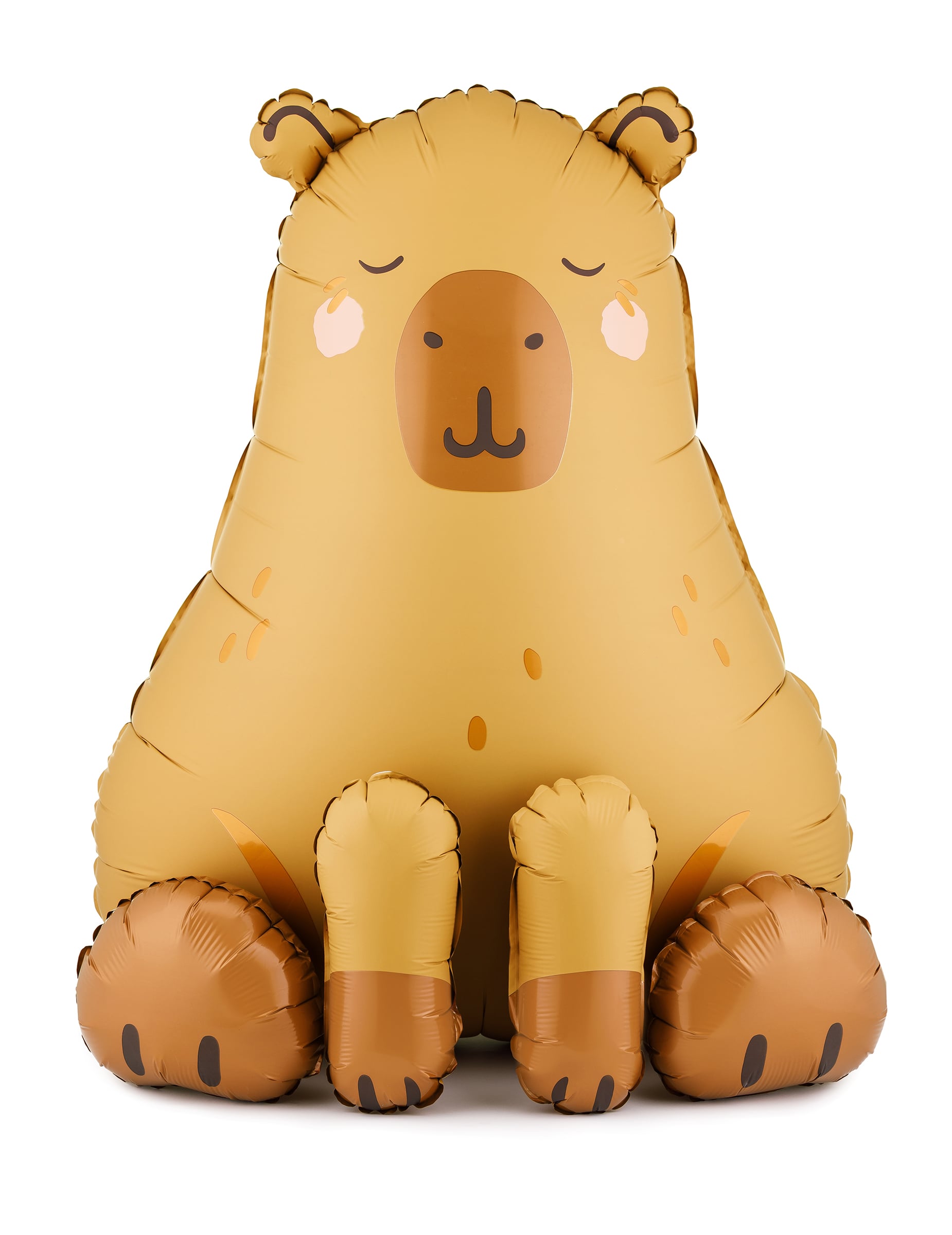 Ballon aluminium Capybara pour fête marron clair