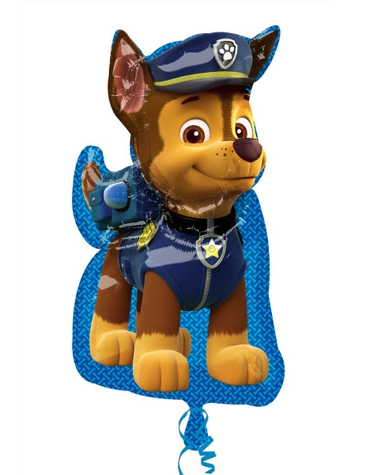 Ballon aluminium Chase Pat'Patrouille pour enfant bleu et marron