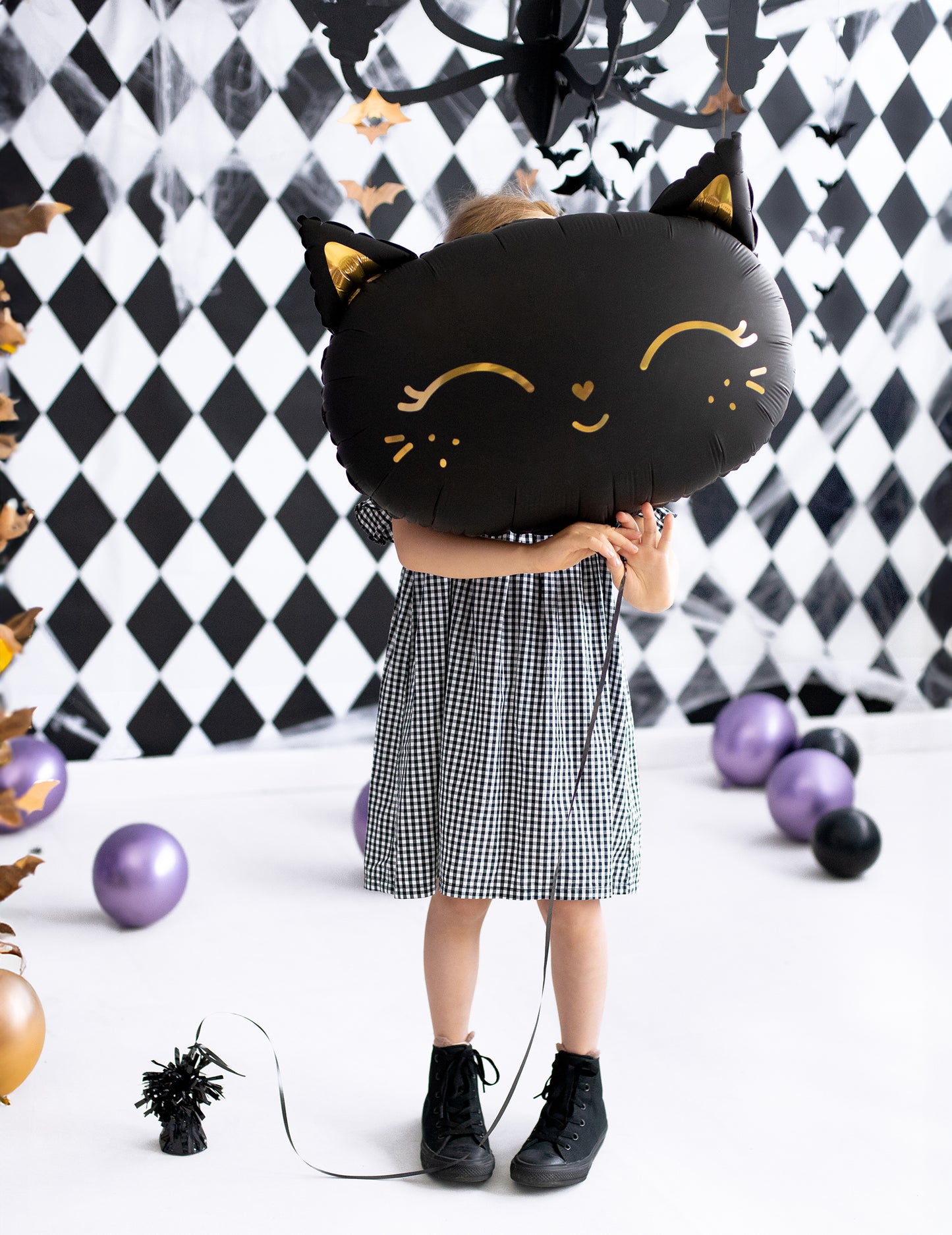 Black Cat Aluminijast balon 48 x 36 cm