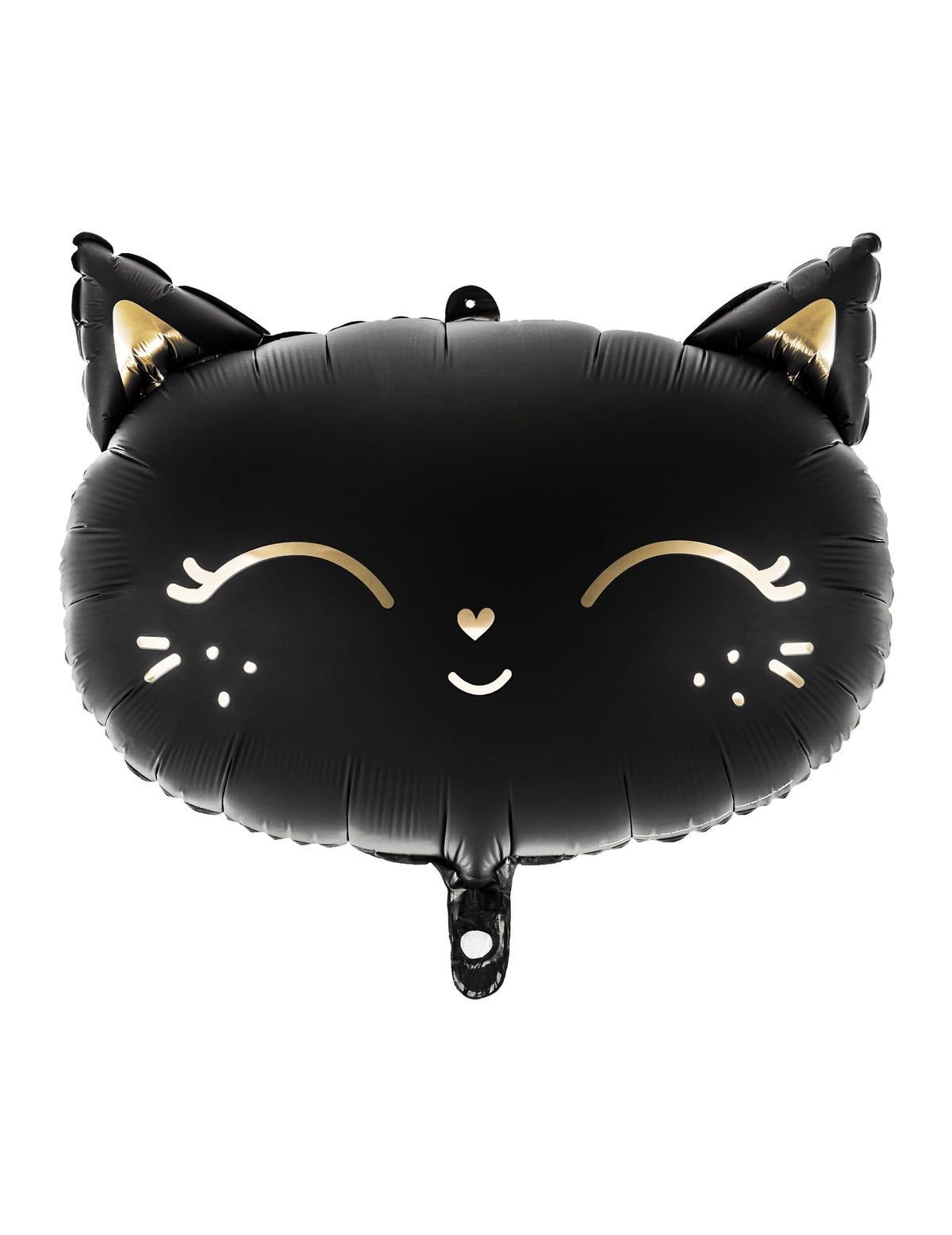 Ballon aluminium chat pour Halloween noir et doré