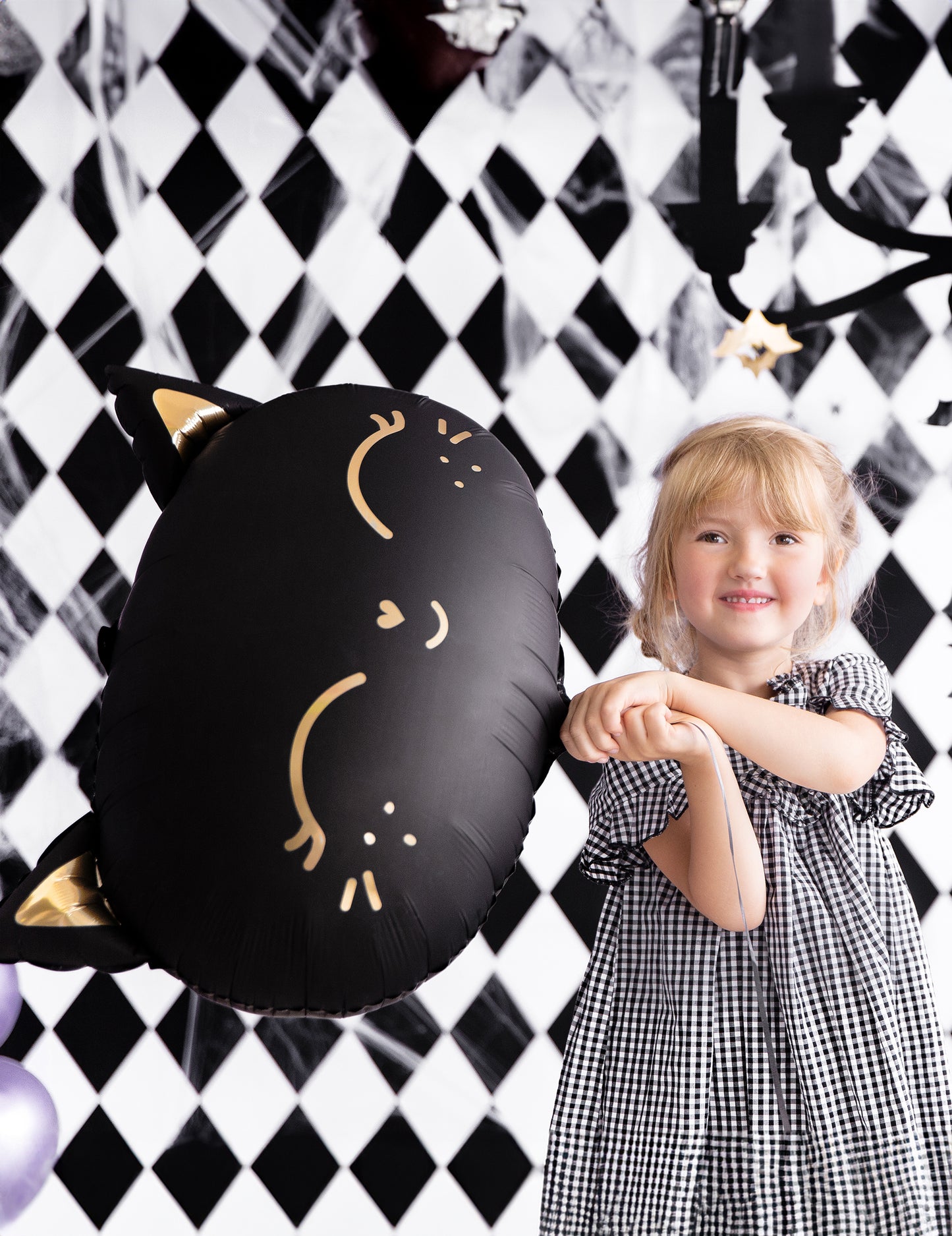 Black Cat Aluminijast balon 48 x 36 cm