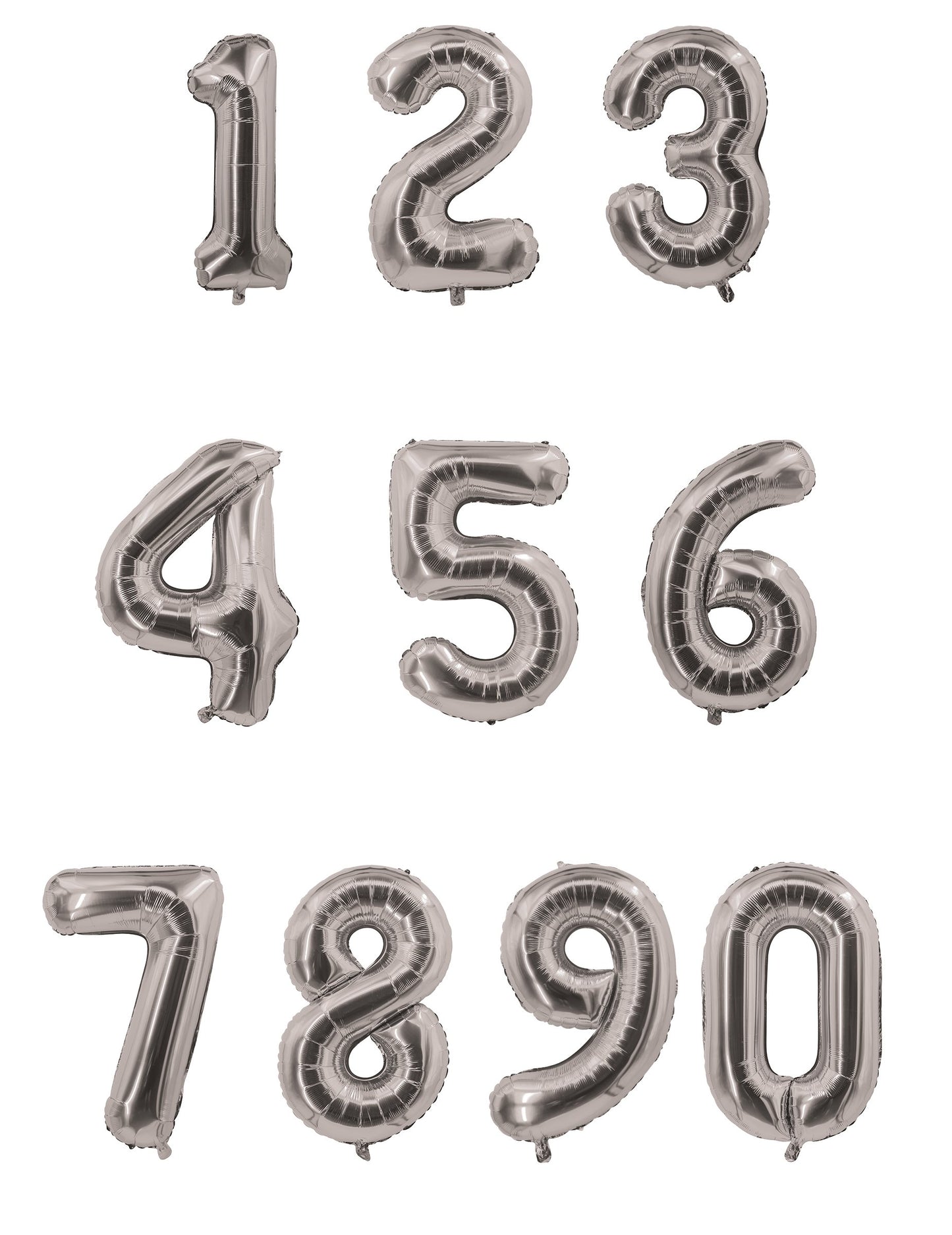 Pregled razpoložljivih številk aluminijastega balona za zabavo