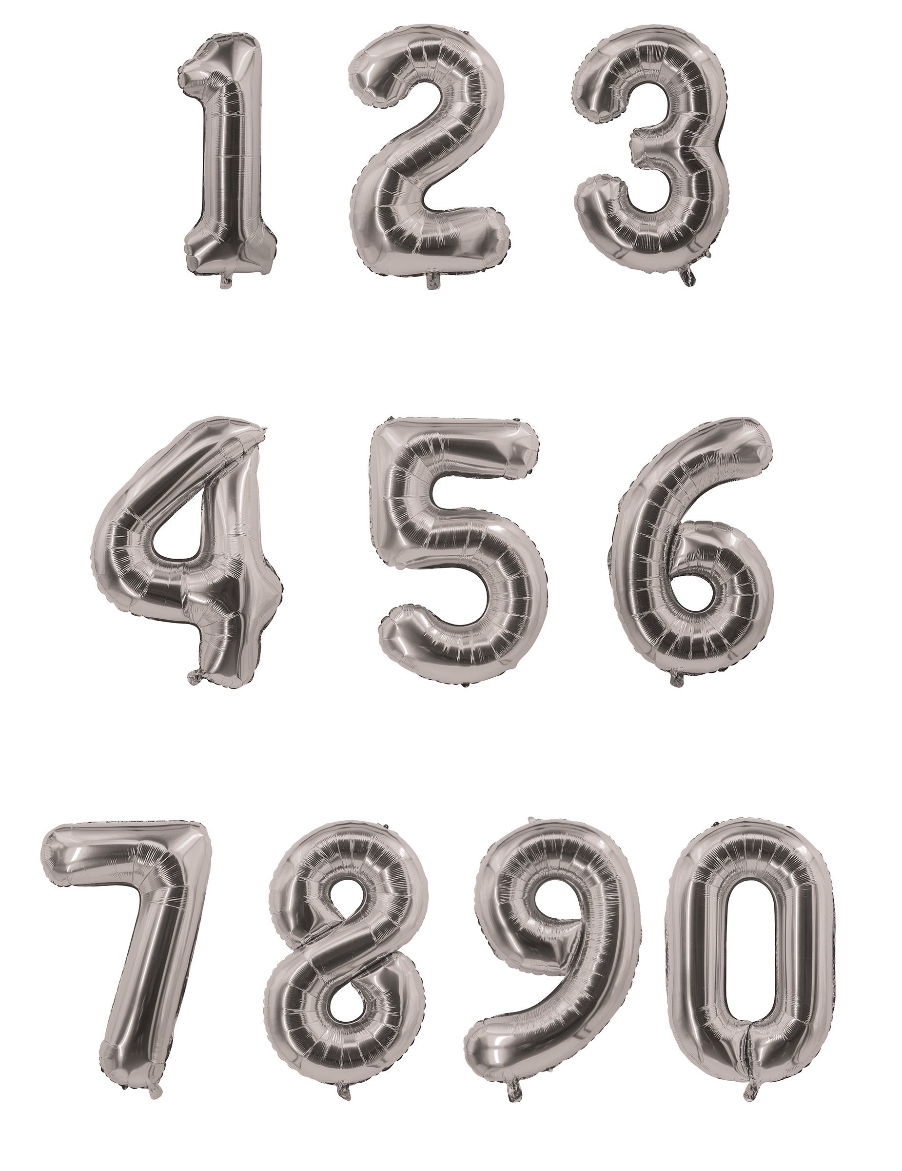 Pregled razpoložljivih številk aluminijastega balona za zabavo