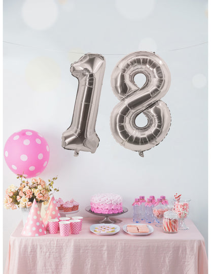 Uporaba aluminijastega balona številke za zabavo