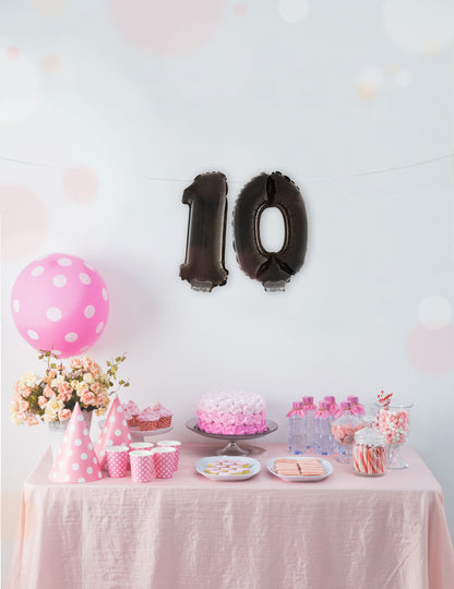 Aluminijast balon črna 40 cm