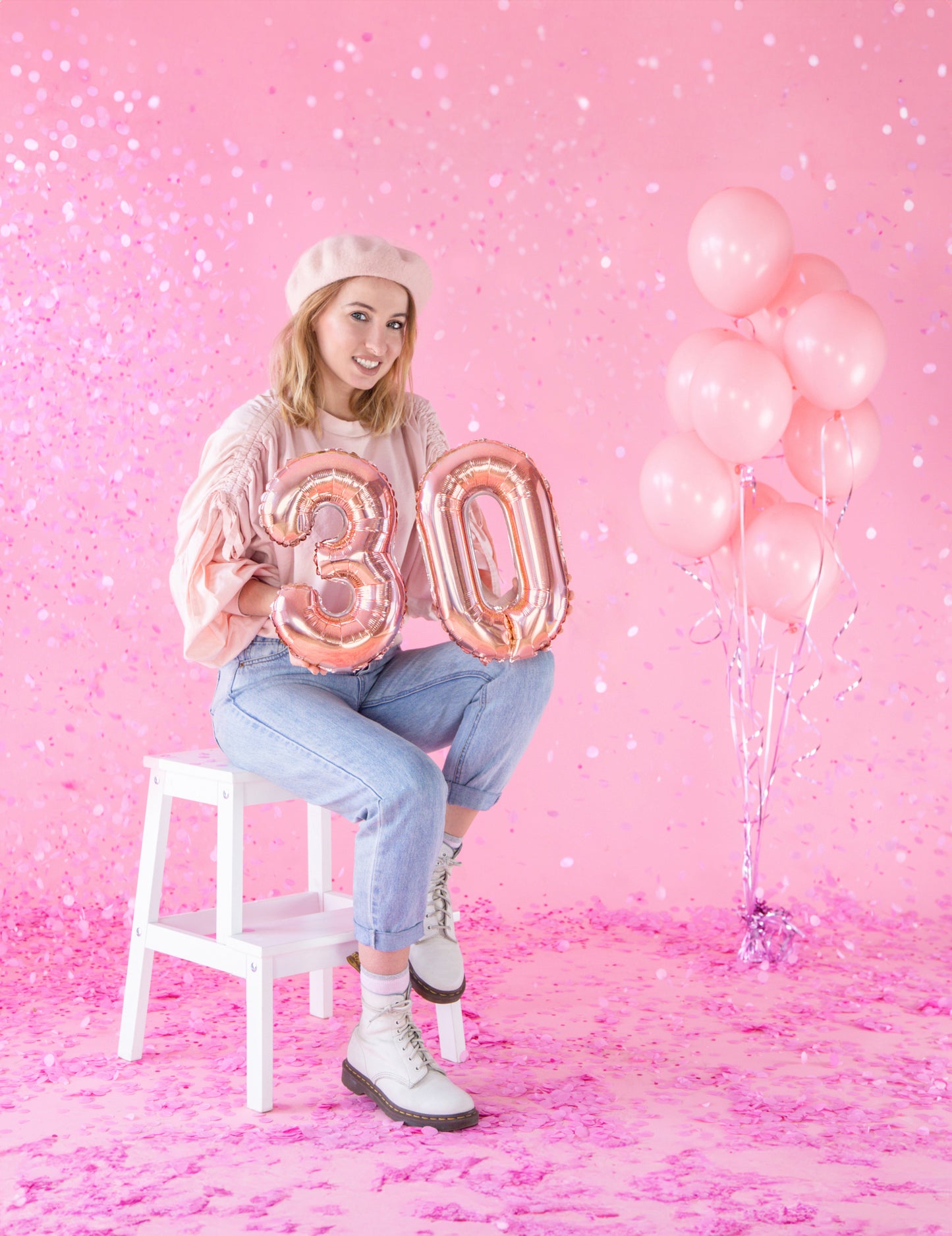 Aluminijasto balon rose zlato 36 cm