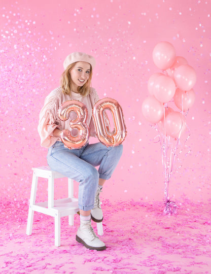 Aluminijasto balon rose zlato 36 cm