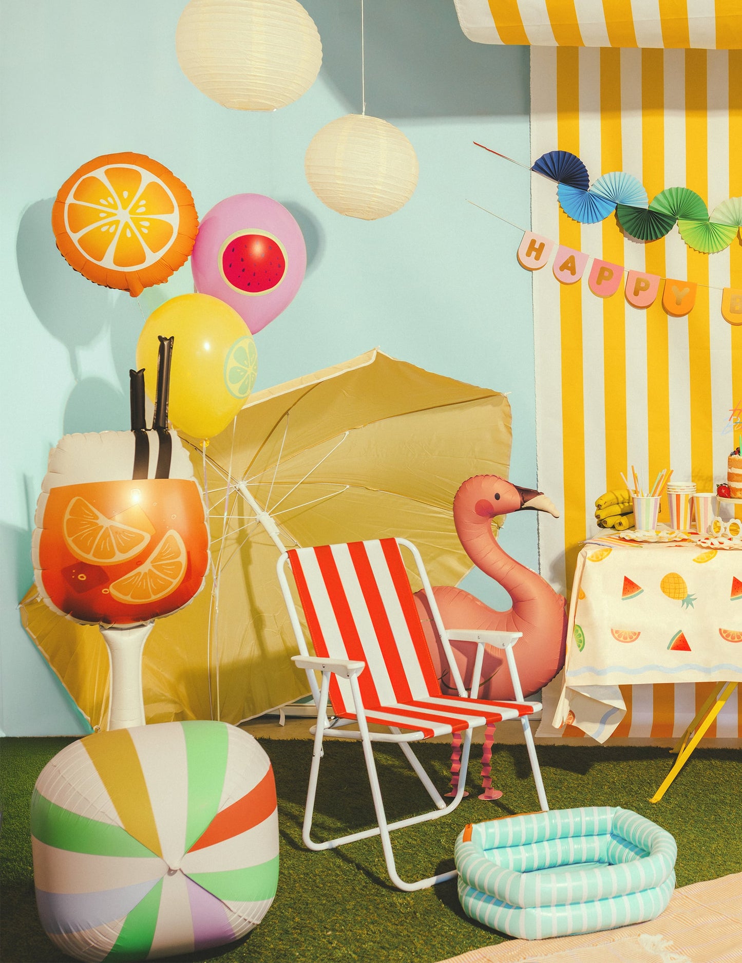 Aluminijasti balon Cocktail Spritz 34 x 100 cm