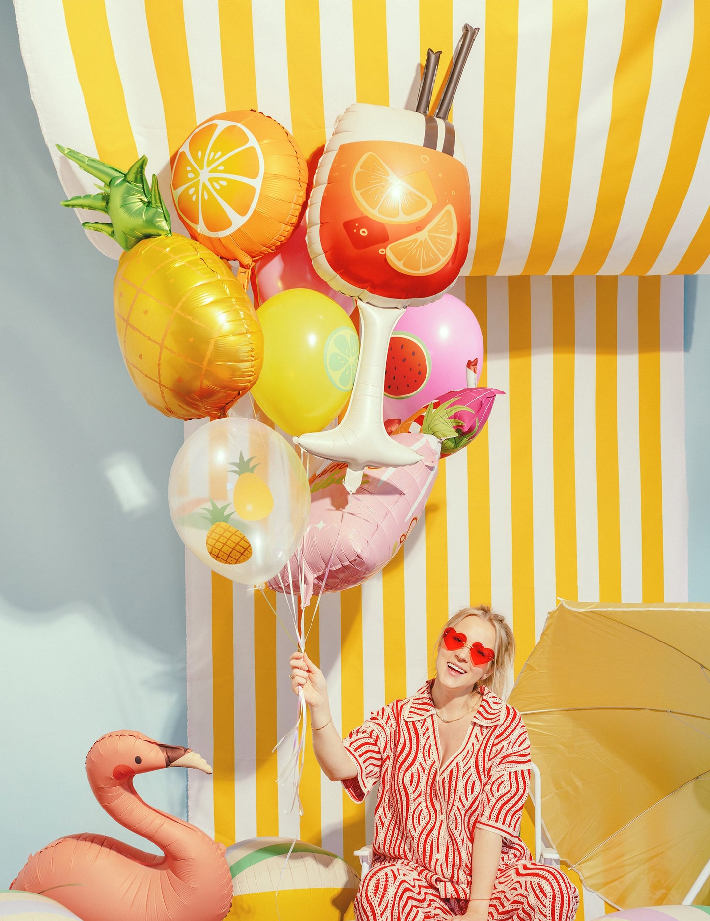 Aluminijasti balon Cocktail Spritz 34 x 100 cm