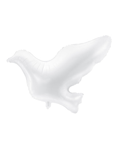 Aluminijasta kroglica belega golobca 77 x 66 cm