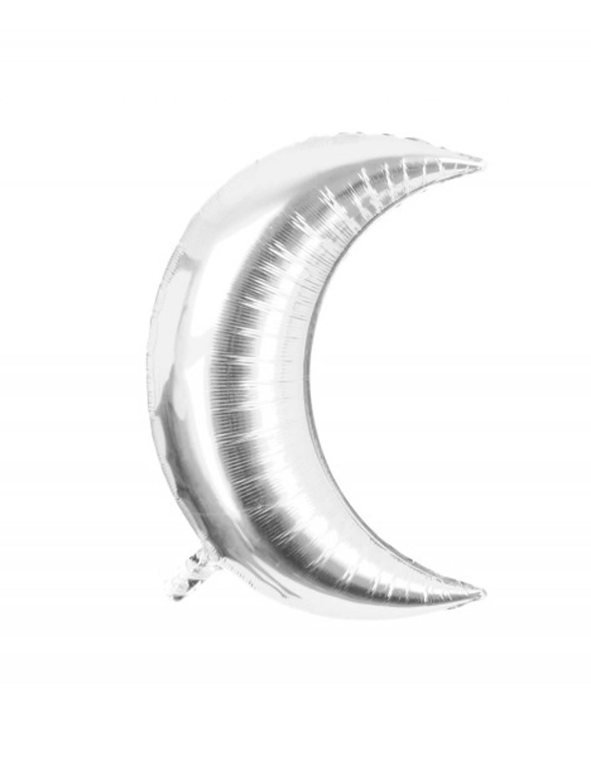 aluminijski balon v obliki polmeseca za dekoracijo srebrna