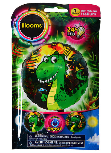 Aluminijasti balonski dinozaver LED ilooms 50 cm