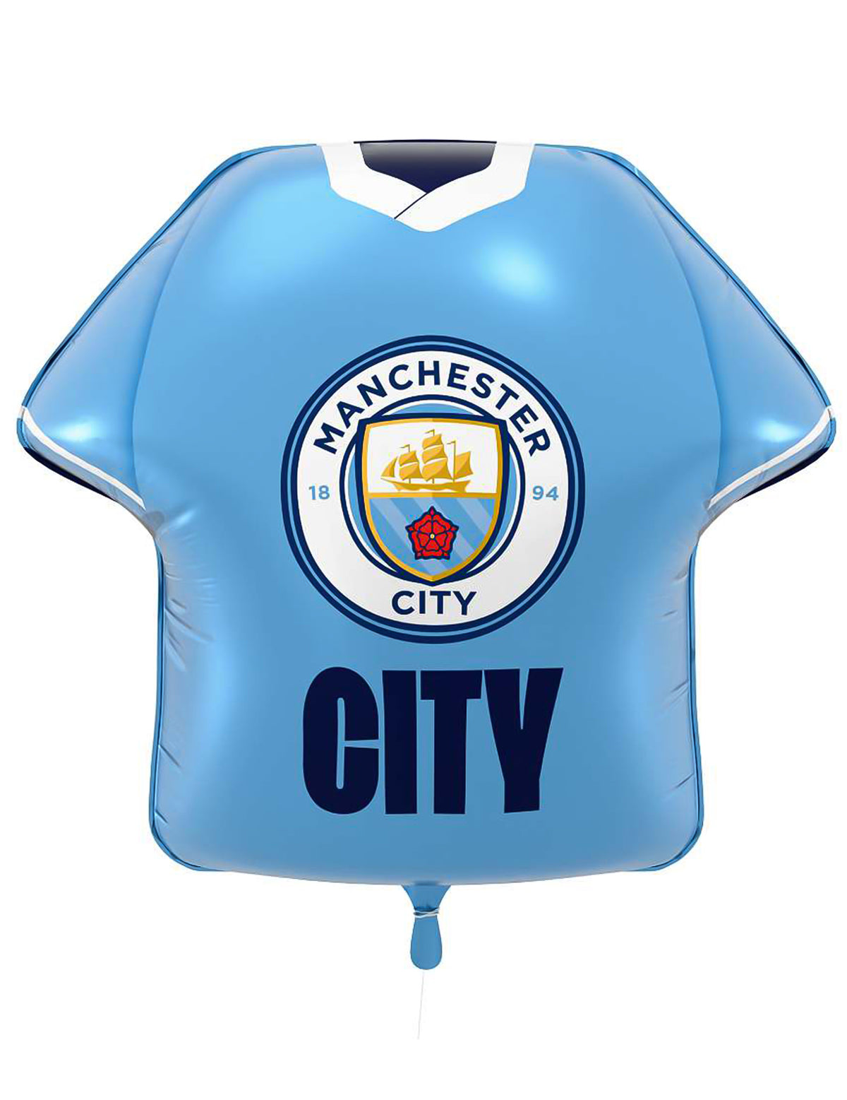 Ballon aluminium en forme de maillot Manchester City Football Club 52 x 51 cm