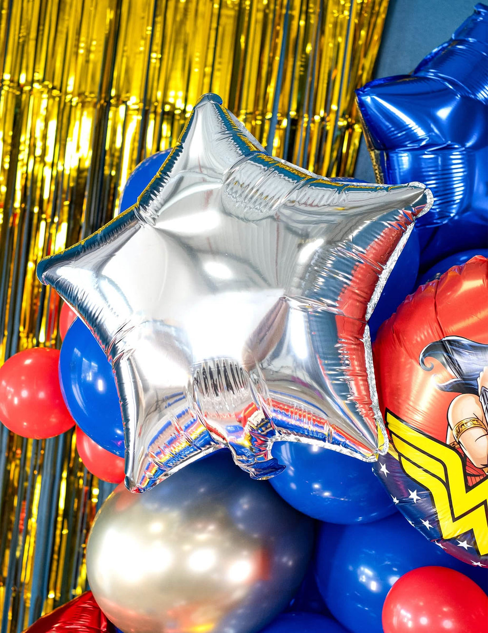 Aluminijasti balon zvezda za dekoracijo zabave, srebrna
