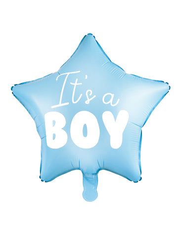 Folija balon z modrim zvezdastim motivom, fant 48 cm otroška zabava