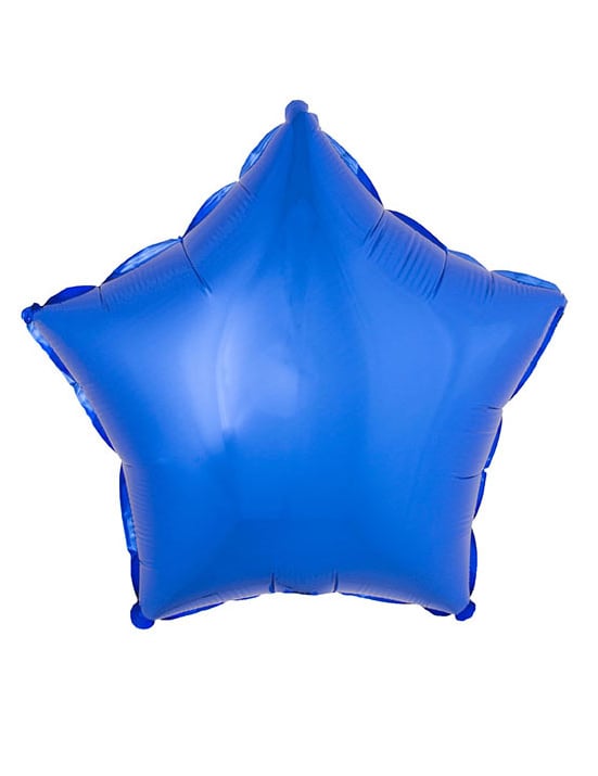 Ballon aluminium étoile pour fête bleue