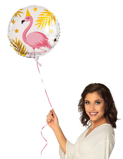 Aluminijast balon Tropic Flamingo 45 cm za rojstni dan