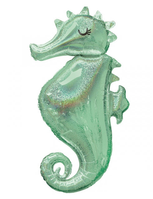 Aluminijast balon Seahorse 96 cm Okraski za rojstni dan morske deklice