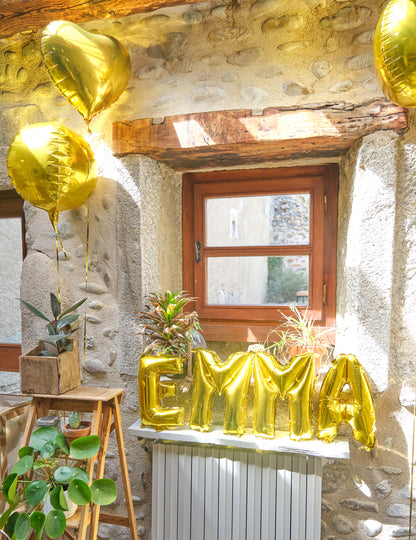 Aluminijasta balona zlata črka 35 cm