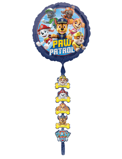 Ballon aluminium Airwalker Pat Patrouille pour enfant bleu et multicolore