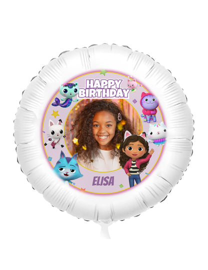 Personaliziran aluminijasti balon Gabby in čarobna hiša 50 cm