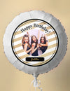 Prilagodljiv aluminijast balon črn in zlat 50 cm