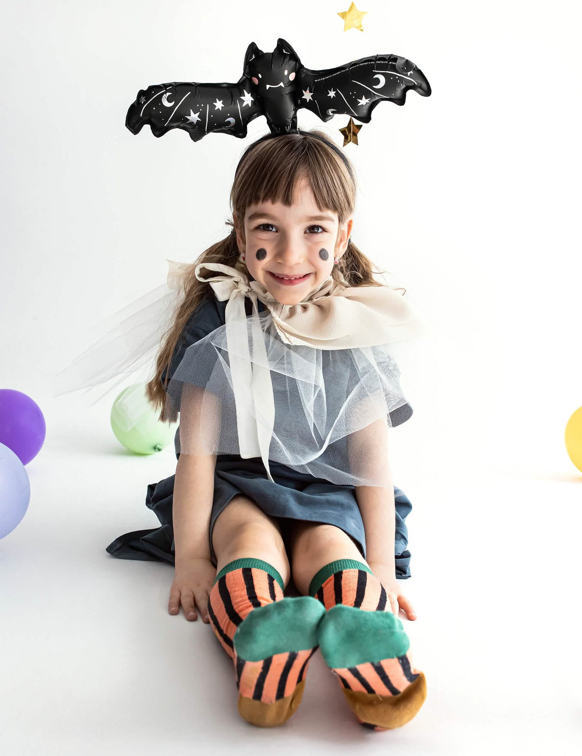 Mise en situation portée en accessoire de tête du ballon aluminium petite chauve-souris