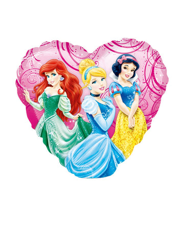 Aluminijasti balon Disney™ princese 23 cm v obliki srca 