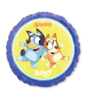 Okrogel aluminijast balon Bluey in Bingo 43 cm