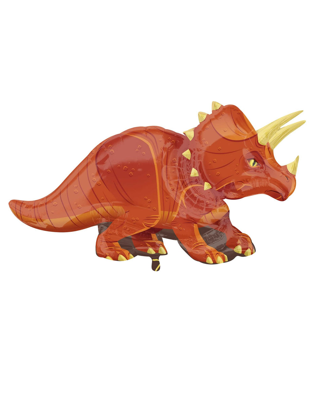 aluminijast balon dinozaver triceratops oranžna nosi me s helijem