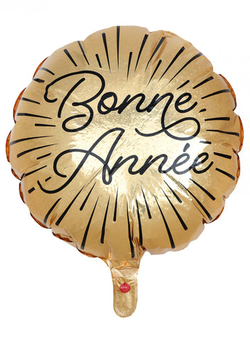 Bleščeč novoletni aluminijast balon 45 cm zlata barva