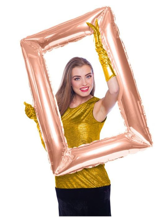 Ballon en aluminium cadre rectangulaire pour adulte rose gold