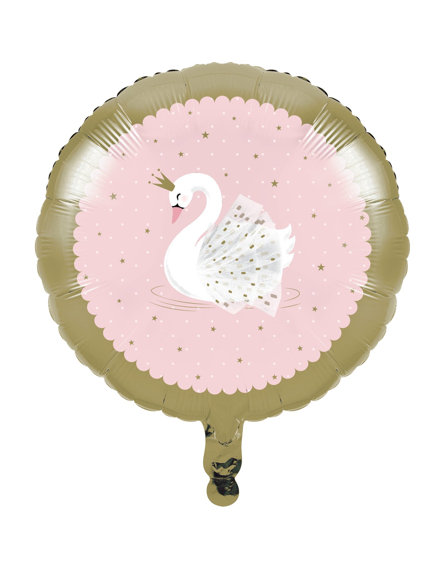 Folija balon z motivom kraljevega laboda, roza in zlat, 45 kosov cm za rojstni dan
