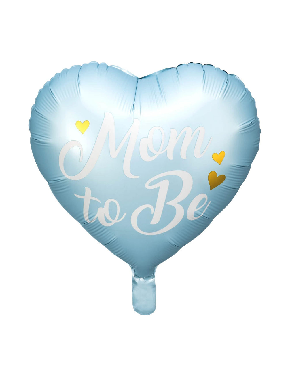 Sijajni aluminijasti balon Mom to be v obliki srca za bodočo mamico modra