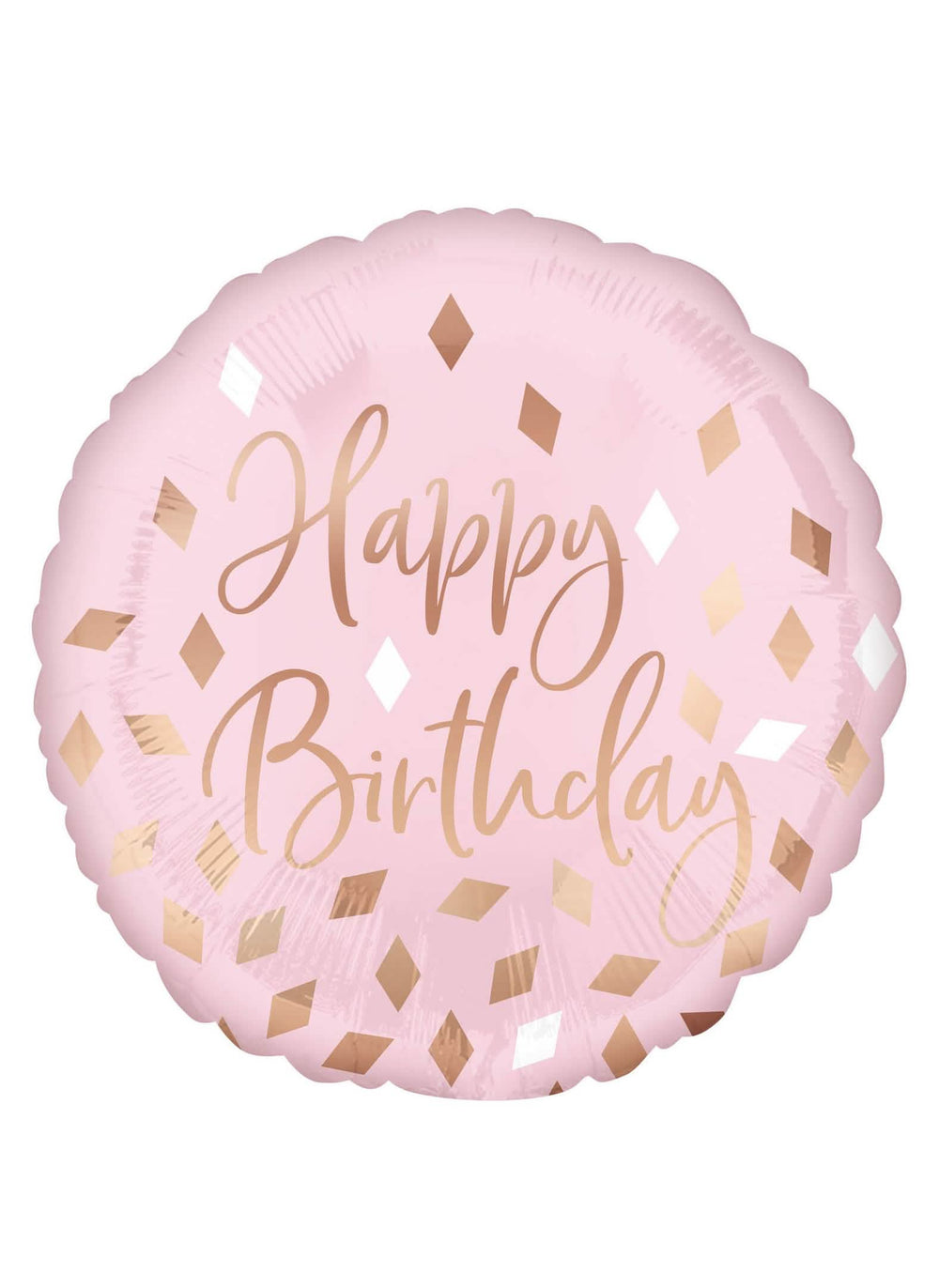 Aluminijski balon Happy Birthday za roza zabavo s konfeti rožnato zlato