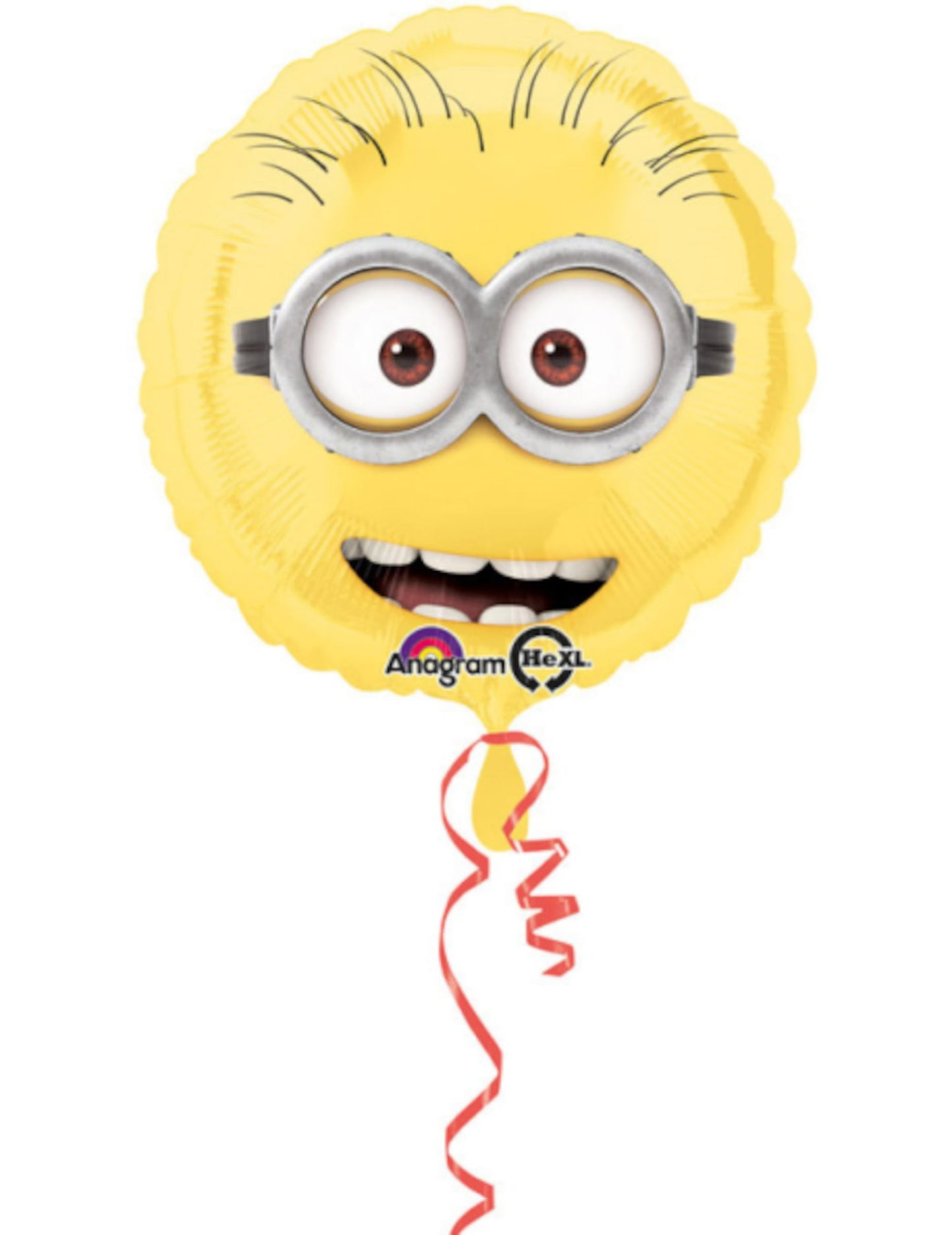 Ballon en aluminium Minions jaune avec visage souriant