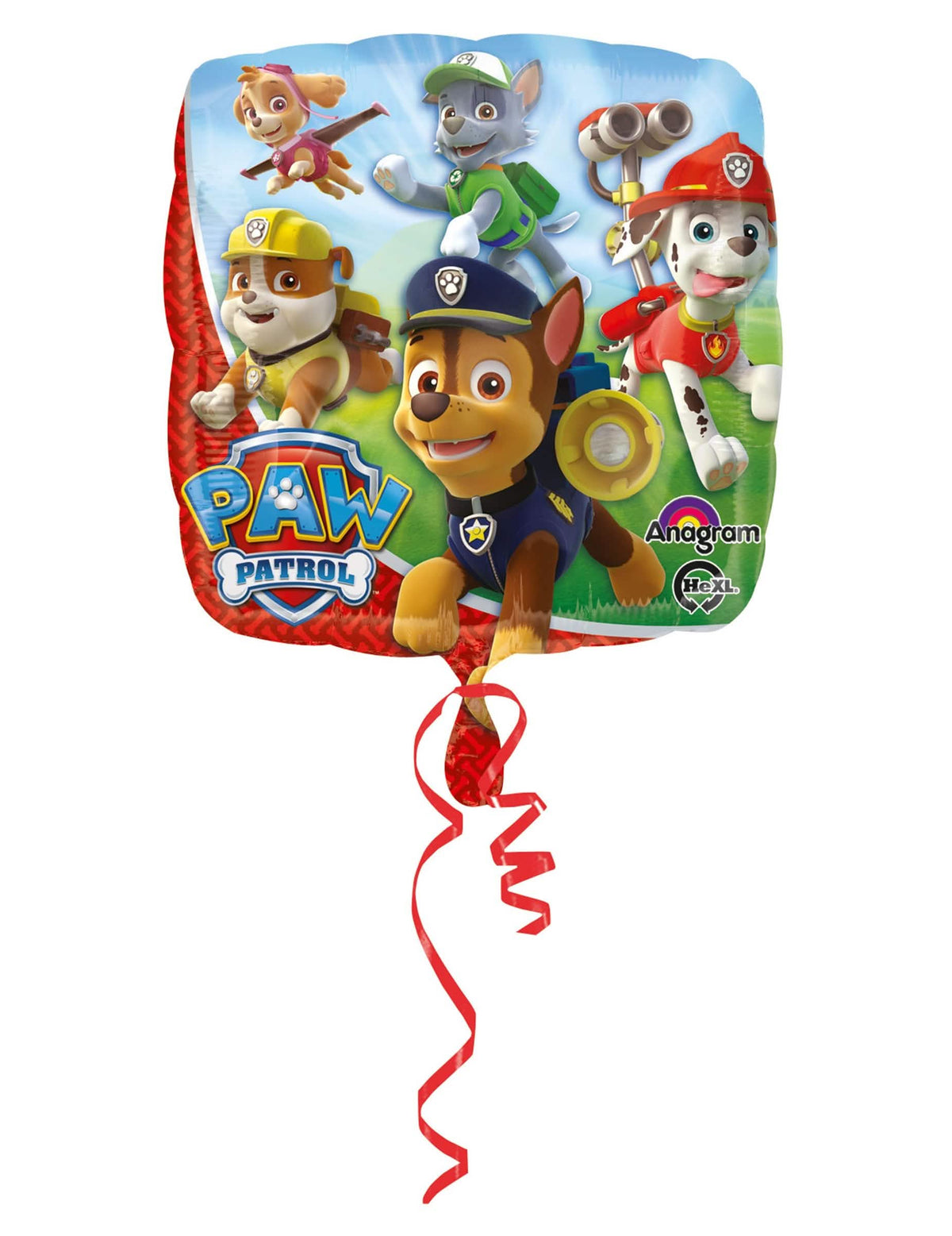 Aluminijast balon Patrulja tačka za otroka, pisan, kvadratne oblike