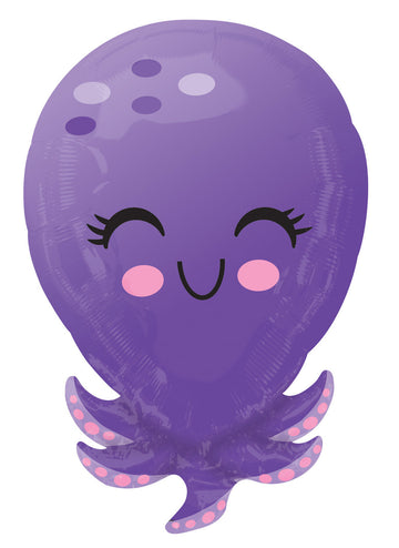 Folija balon z vijolično hobotnico 53 x 35 cm okraski za rojstni dan