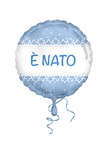 Folija balon 45 cm svetlo modre krstne zvezde