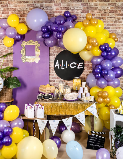 Mise en situation du ballon en latex géant lilas