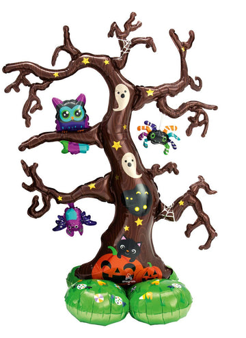 Velik folijski balon Airloonz Halloween Tree 157 x 111 cm samostojno