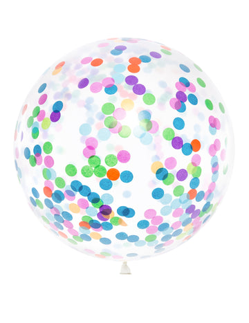 Transparent Giant Balloon z večbarvnimi konfeti 1m