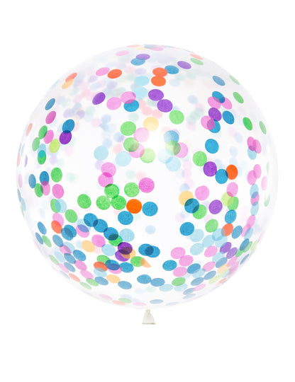 Transparent Giant Balloon z večbarvnimi konfeti 1m