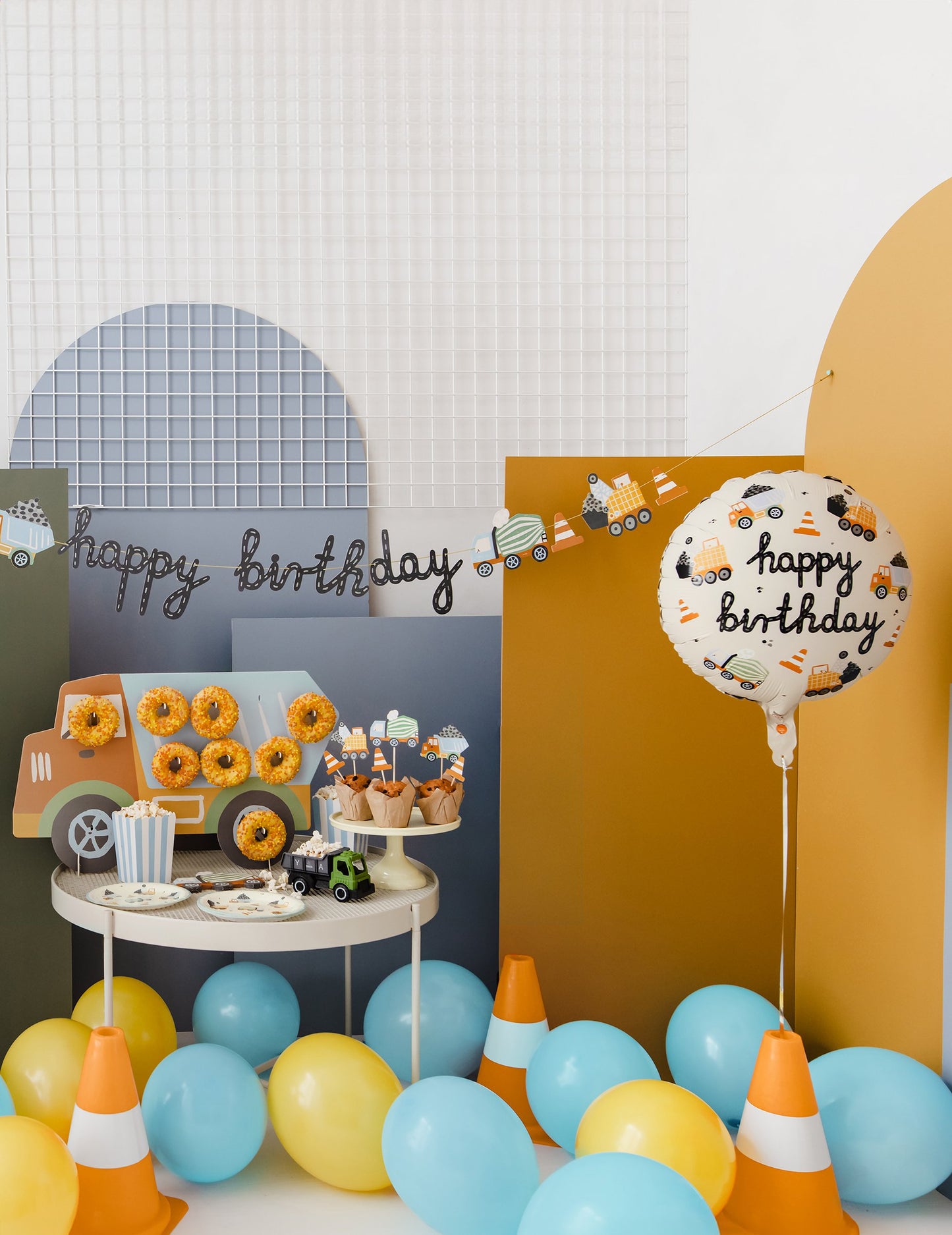 Happy Birthday Ballon Site Truck 45 cm