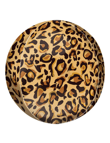 Balon z leopardjim vzorcem 38 cm aluminij