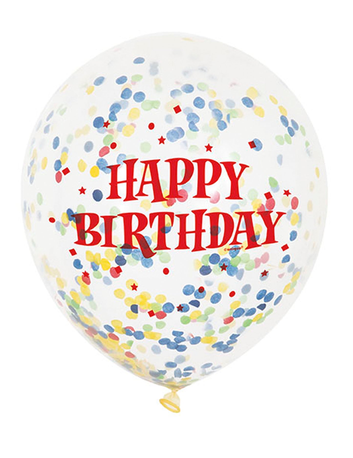 6 Transparent Happy Birthday Transparent lateks baloni 30 cm