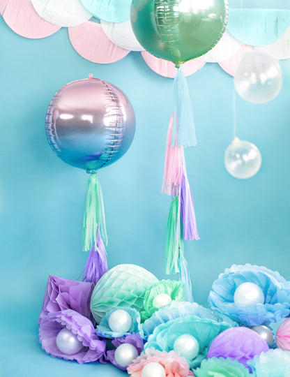 Aluminijast kroglasti balon v roza in modri barvi, 35 kosov cm napihljiv helij
