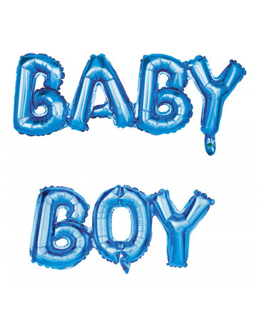 Modri folijski baloni z napisom za fantka 118 x 24 cm za otroško zabavo