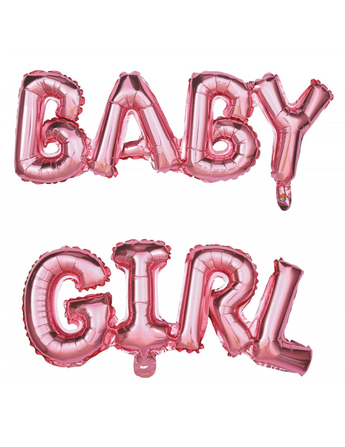 aluminijasti baloni s črkami Baby Girl za baby shower roza